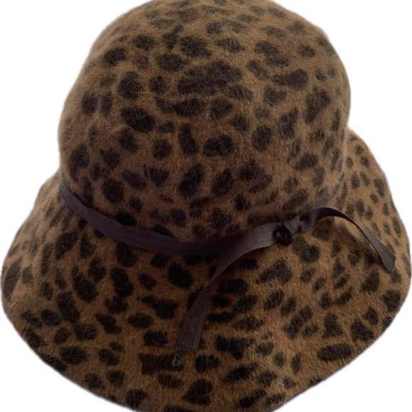 Animal Print Floppy Bucket hat, brown & tan - Picture 3 of 6